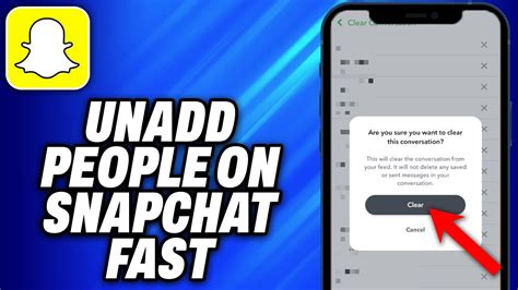 how to unadd people on snapchat fast